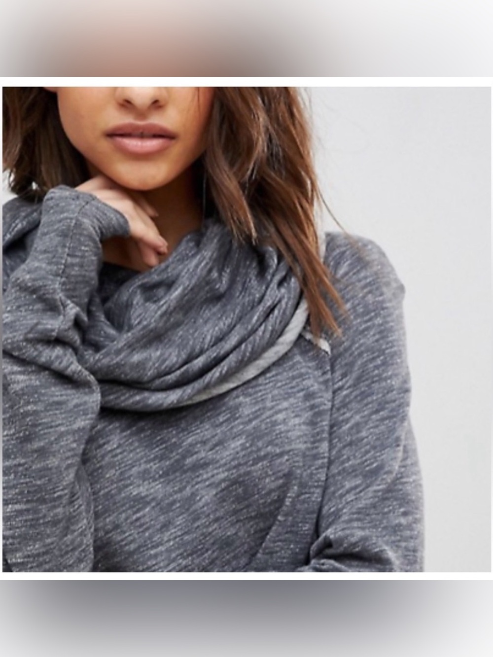 Free People FP Beach Two Body Corps Deux Cotton Cocoon Cowl Pullover - Picture 6 of 13